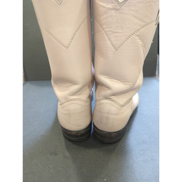 Justin Womens Size 6B Light Pink L3714 Leather Roper Cowboy Western Boots 124901 - Picture 6 of 10